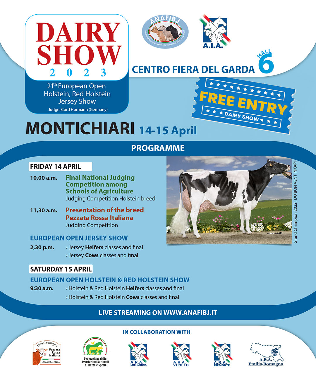 ANAFIBJ y AIA presentan el Dairy Show 2023 y el 21 European Open